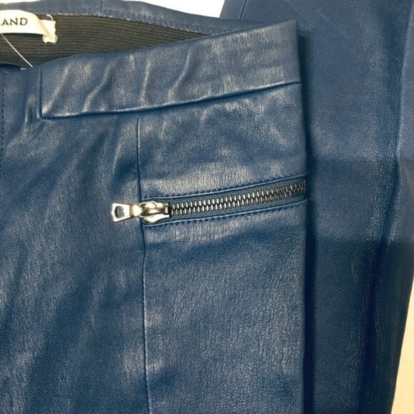 J Brand Blue Minette Lambskin Leather Skinny Pants - Picture 4 of 8